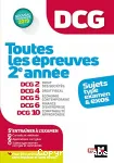 DCG : Toutes les épreuves de 2e année du DCG 2, 4, 5, 6, 10 - sujets et exos vignette
